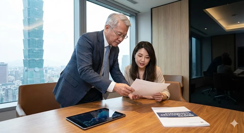 記帳士用書:考生在書店的書架前比對不同版本的考試用書
