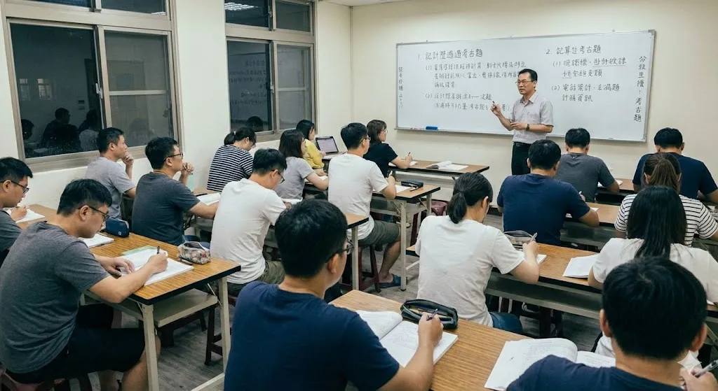 記帳士事務所工作心得:記帳士在事務所辦公桌前處理客戶的帳務與申報文件